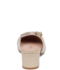 Johnston & Murphy Women's Sienna Leather Button Slingback Pumps
