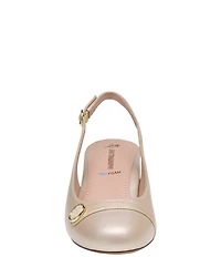 Johnston & Murphy Women's Sienna Leather Button Slingback Pumps