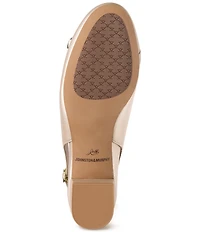 Johnston & Murphy Women's Sienna Leather Button Slingback Pumps