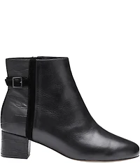 Johnston & Murphy Women's Sienna Leather Croco Accent Belt Strap Hardware Booties