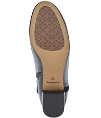 Johnston & Murphy Women's Sienna Leather Croco Accent Belt Strap Hardware Booties