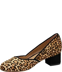 Johnston & Murphy Women's Sienna Leopard Print Calf Hair Pumps