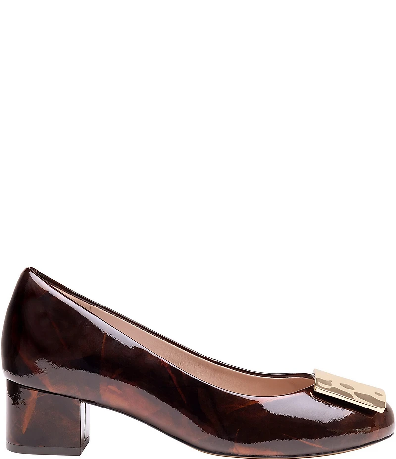 Johnston & Murphy Women's Sienna Patent Leather Mismatch Ornamented Pumps