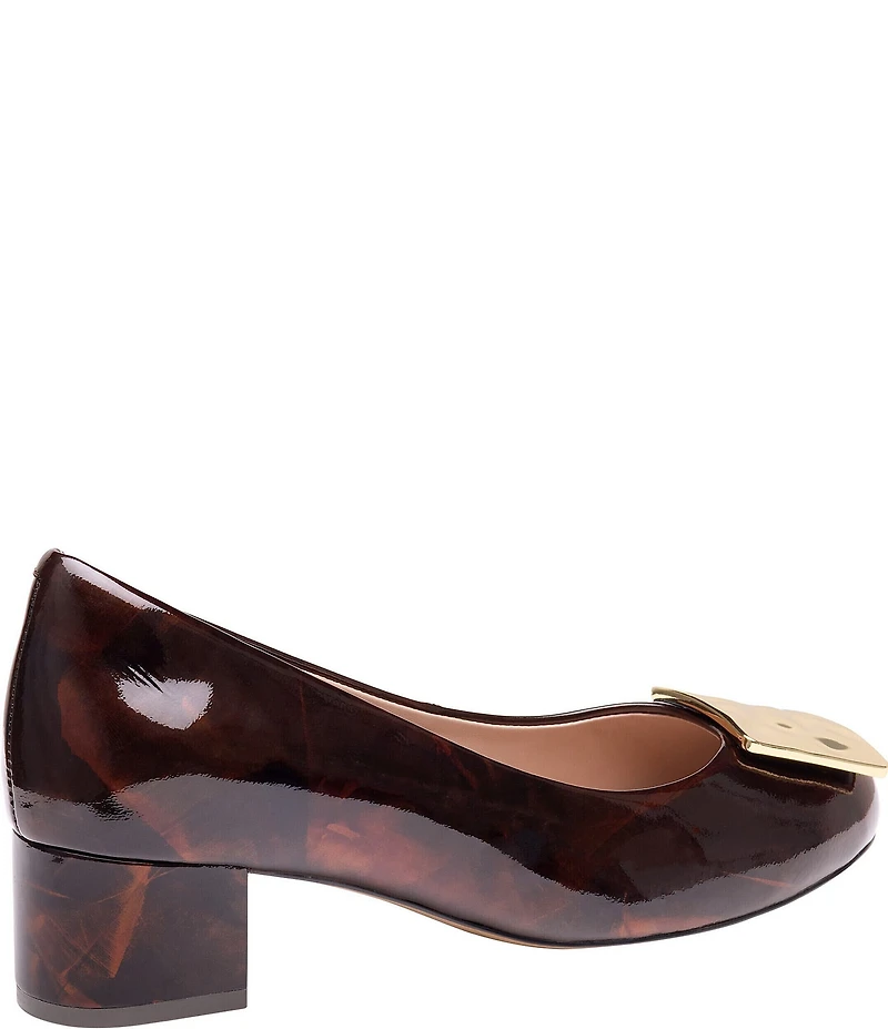 Johnston & Murphy Women's Sienna Patent Leather Mismatch Ornamented Pumps