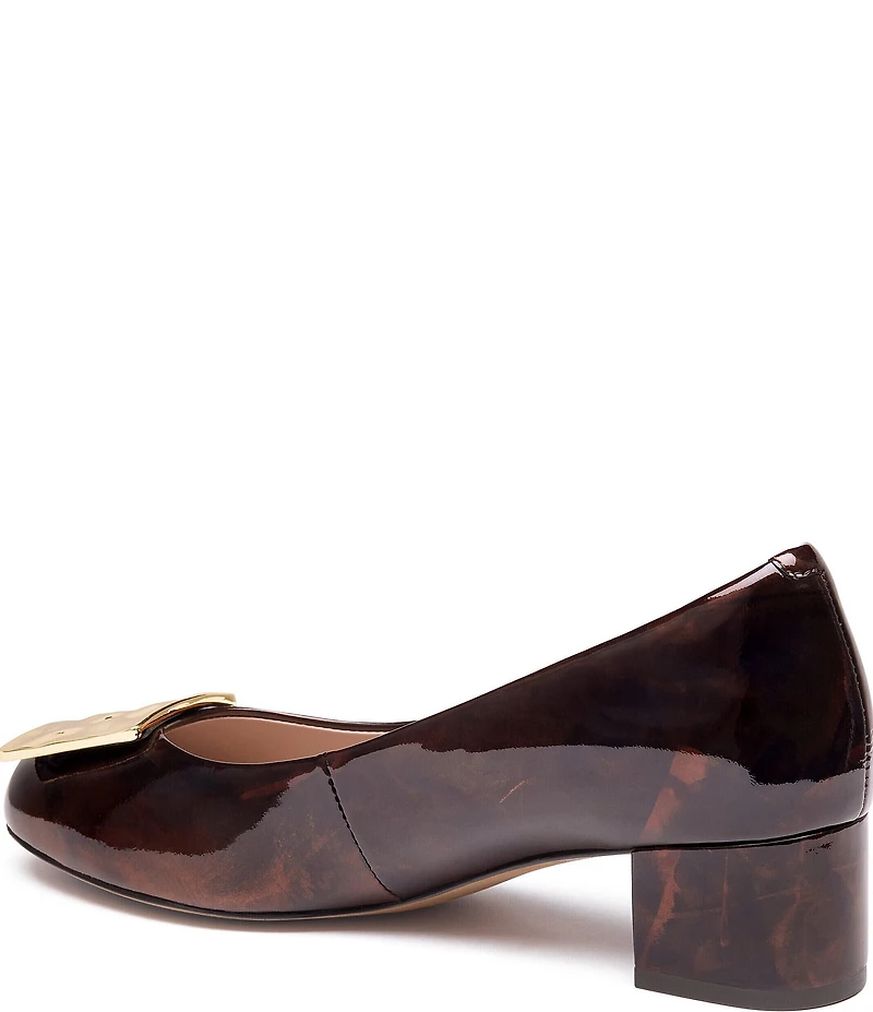 Johnston & Murphy Women's Sienna Patent Leather Mismatch Ornamented Pumps