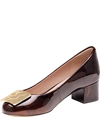 Johnston & Murphy Women's Sienna Patent Leather Mismatch Ornamented Pumps