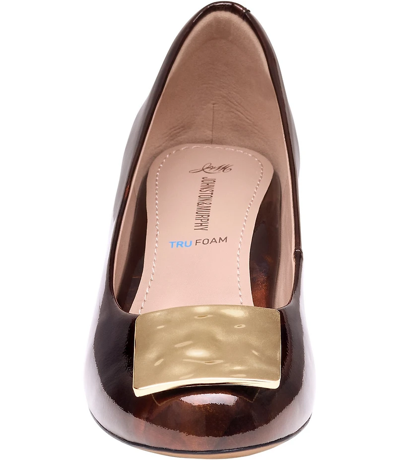 Johnston & Murphy Women's Sienna Patent Leather Mismatch Ornamented Pumps