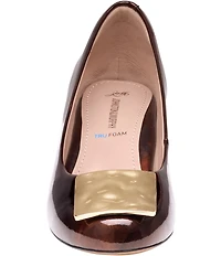 Johnston & Murphy Women's Sienna Patent Leather Mismatch Ornamented Pumps