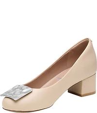 Johnston & Murphy Women's Sienna Nappa Leather Mismatch Ornament Pumps
