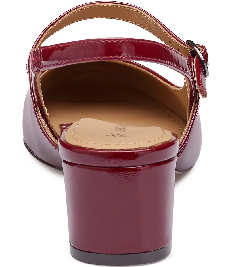 Johnston & Murphy Women's Sienna Patent Leather Slingback Mary Jane Pumps