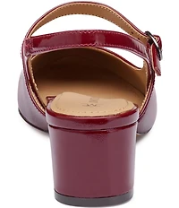 Johnston & Murphy Women's Sienna Patent Leather Slingback Mary Jane Pumps