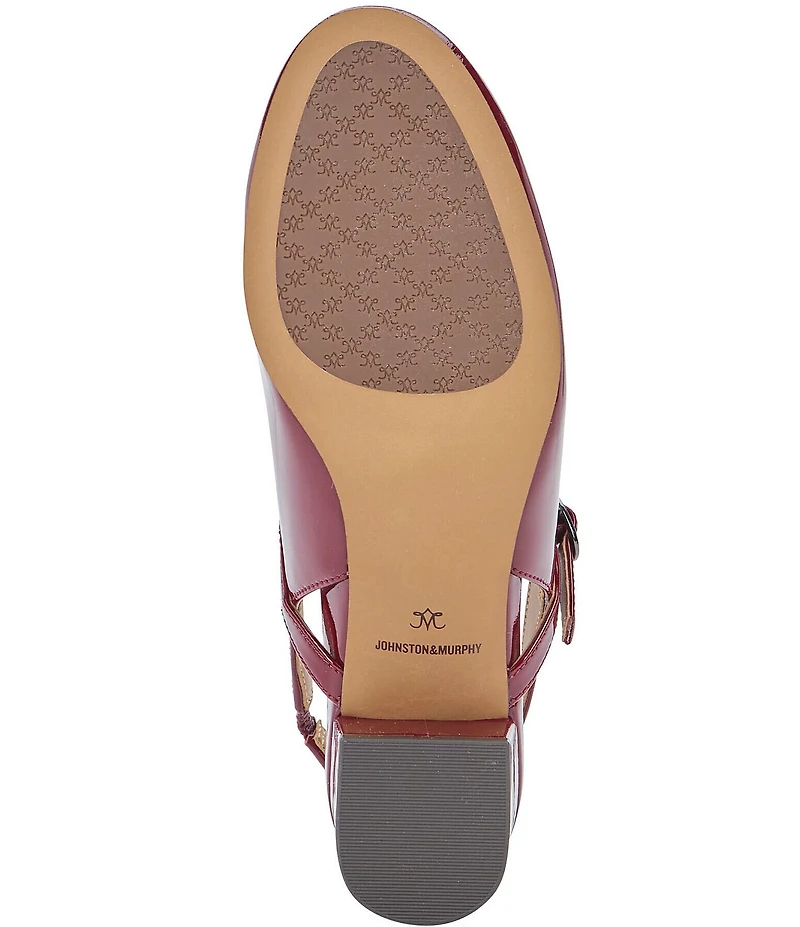 Johnston & Murphy Women's Sienna Patent Leather Slingback Mary Jane Pumps