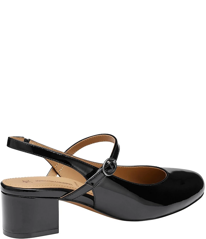 Johnston & Murphy Women's Sienna Patent Leather Slingback Mary Jane Pumps