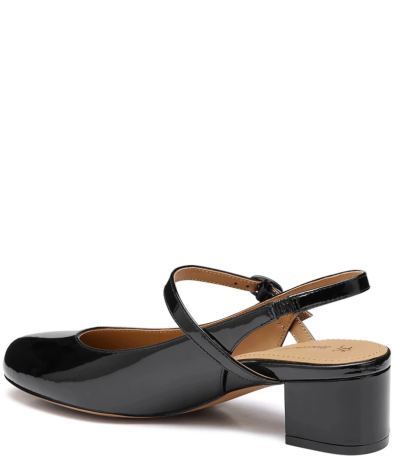 Johnston & Murphy Women's Sienna Patent Leather Slingback Mary Jane Pumps