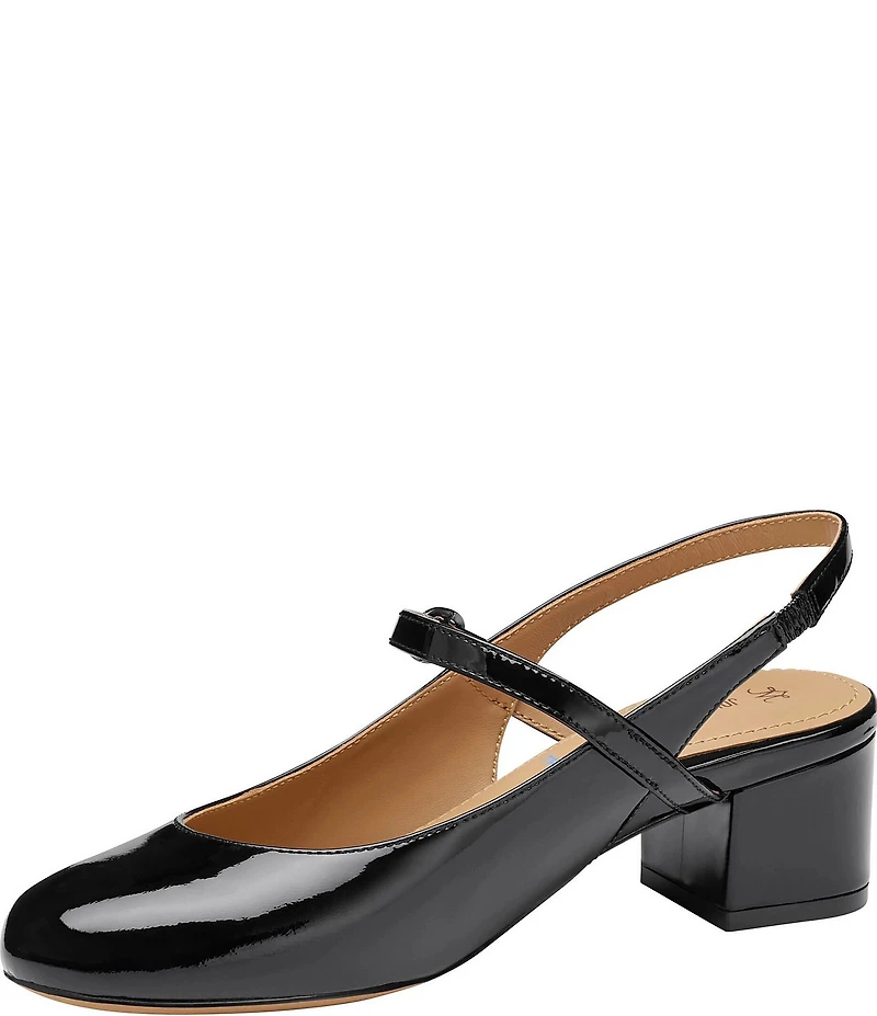 Johnston & Murphy Women's Sienna Patent Leather Slingback Mary Jane Pumps