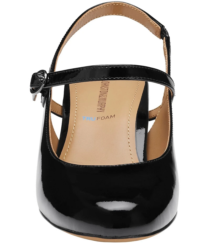 Johnston & Murphy Women's Sienna Patent Leather Slingback Mary Jane Pumps