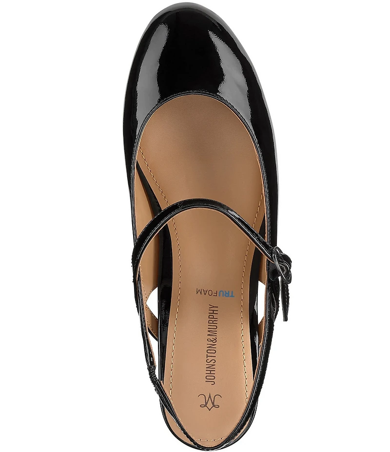 Johnston & Murphy Women's Sienna Patent Leather Slingback Mary Jane Pumps