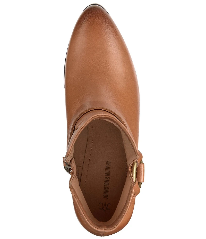 Johnston & Murphy Women's Trista O-Ring Harness Hardware Leather Booties
