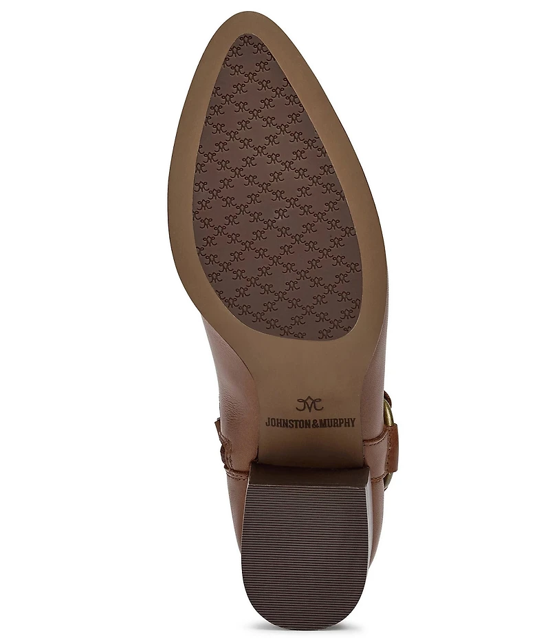 Johnston & Murphy Women's Trista O-Ring Harness Hardware Leather Booties