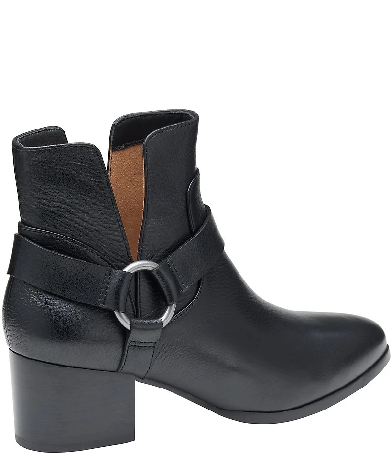 Johnston & Murphy Women's Trista O-Ring Harness Hardware Leather Booties