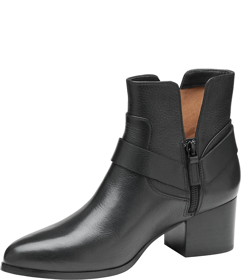 Johnston & Murphy Women's Trista O-Ring Harness Hardware Leather Booties