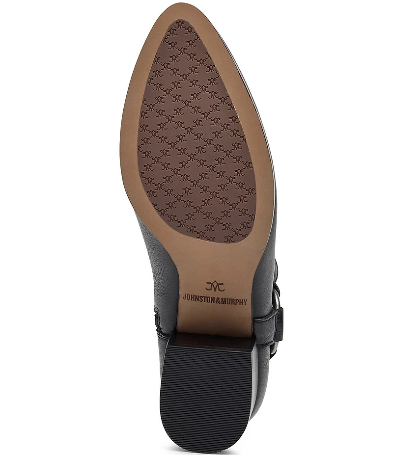 Johnston & Murphy Women's Trista O-Ring Harness Hardware Leather Booties