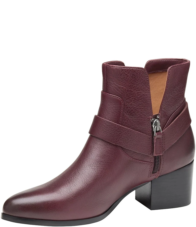 Johnston & Murphy Women's Trista O-Ring Harness Hardware Leather Booties