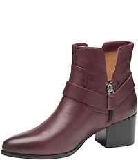 Johnston & Murphy Women's Trista O-Ring Harness Hardware Leather Booties