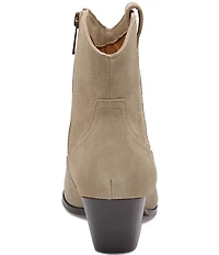 Johnston & Murphy Women's Tristen Waterproof Suede Western Booties