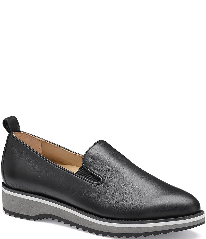 Johnston & Murphy Women's Ulyssa Leather Double Gore Loafers
