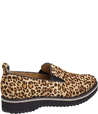 Johnston & Murphy Women's Ulyssa Leopard Print Calf Hair Platform Loafers