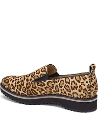Johnston & Murphy Women's Ulyssa Leopard Print Calf Hair Platform Loafers
