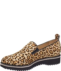 Johnston & Murphy Women's Ulyssa Leopard Print Calf Hair Platform Loafers