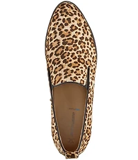Johnston & Murphy Women's Ulyssa Leopard Print Calf Hair Platform Loafers
