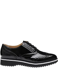 Johnston & Murphy Women's Ulyssa Patent Leather Brogue Detail Wingtip Oxfords