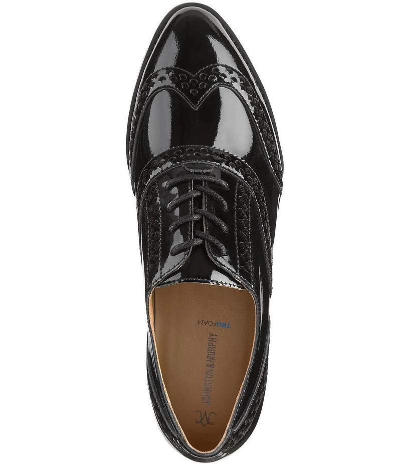 Johnston & Murphy Women's Ulyssa Patent Leather Brogue Detail Wingtip Oxfords