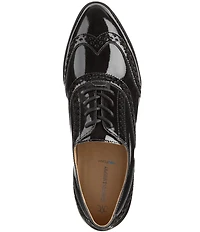 Johnston & Murphy Women's Ulyssa Patent Leather Brogue Detail Wingtip Oxfords