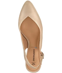 Johnston & Murphy Vicki Leather Slingback Block Heel Pumps