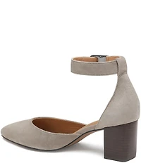 Johnston & Murphy Women's Vicki Suede Ankle Strap Pumps