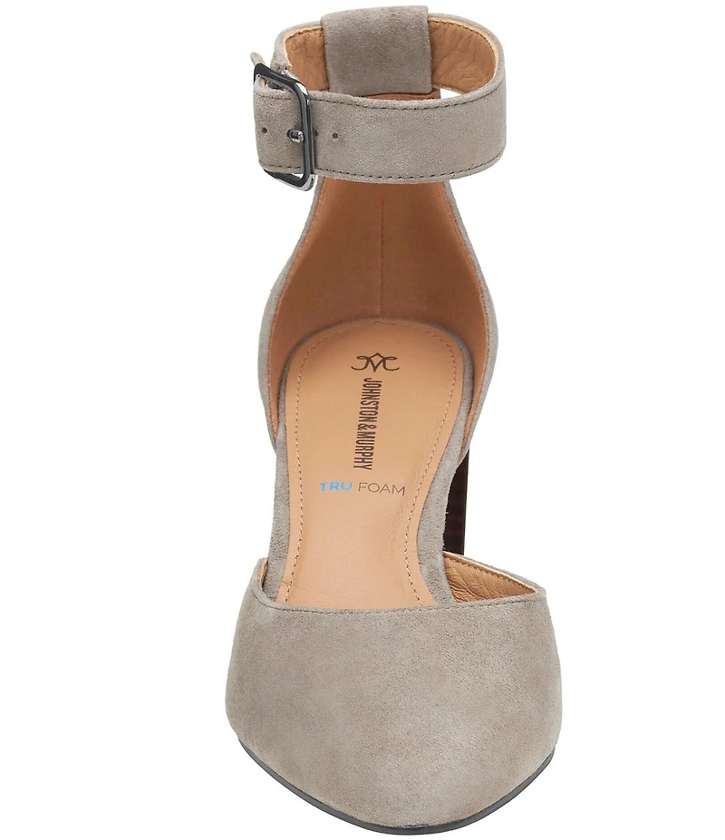 Johnston & Murphy Women's Vicki Suede Ankle Strap Pumps