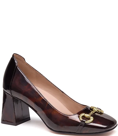Johnston & Murphy Women's Whitney Horse Bit Patent Leather Pumps