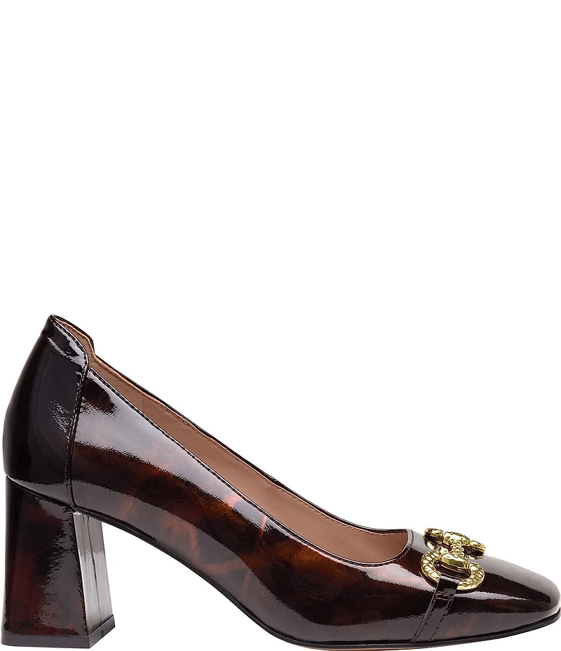 Johnston & Murphy Women's Whitney Horse Bit Patent Leather Pumps