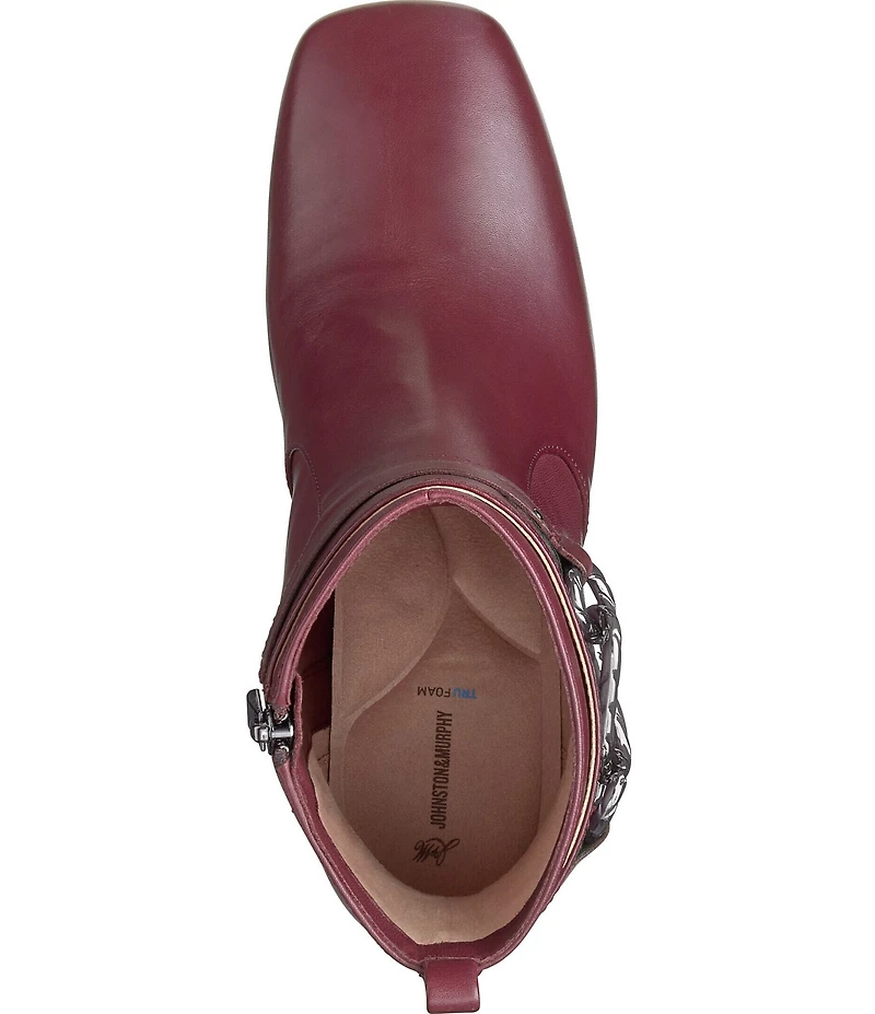 Johnston & Murphy Women's Whitney Nappa Leather Chain Bootie