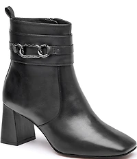 Johnston & Murphy Women's Whitney Nappa Leather Chain Bootie