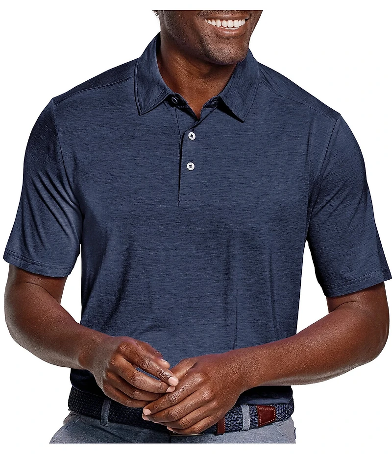 Johnston & Murphy XC+ Apex Heather Performance Short Sleeve Polo Shirt