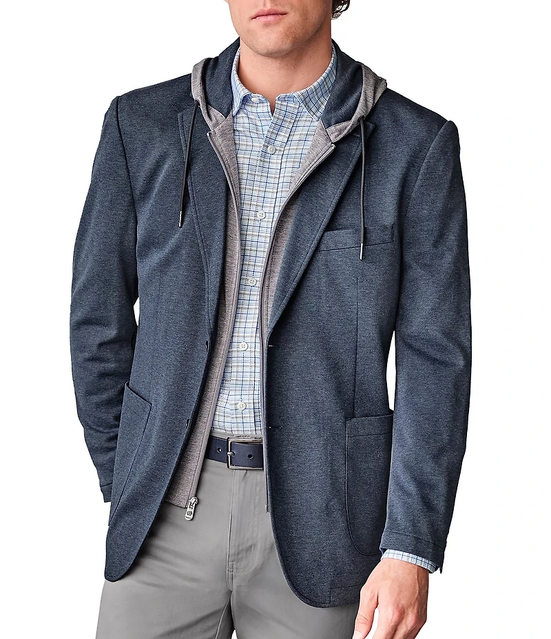 Johnston & Murphy XC Flex Pinnacle Hooded Knit Blazer