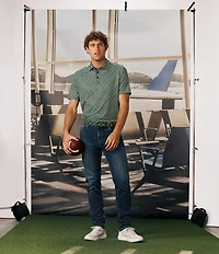 Johnston & Murphy XC Helmet And Football Print Short Sleeve Polo Shirt
