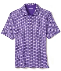 Johnston & Murphy XC Helmet And Football Print Short Sleeve Polo Shirt