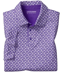 Johnston & Murphy XC Helmet And Football Print Short Sleeve Polo Shirt