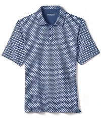 Johnston & Murphy XC Helmet And Football Print Short Sleeve Polo Shirt